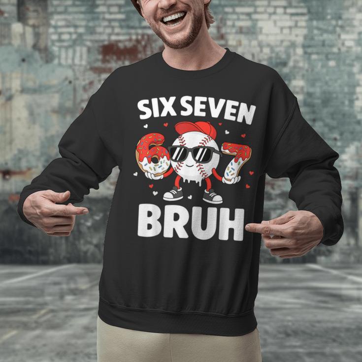 Six Seven Bruh Valentines Baseball Kids 67 Valentine Boys Unisex Sweatshirt Six Seven Bruh Valentines Baseball Kids 67 Valentine Boys Unisex Sweatshirt