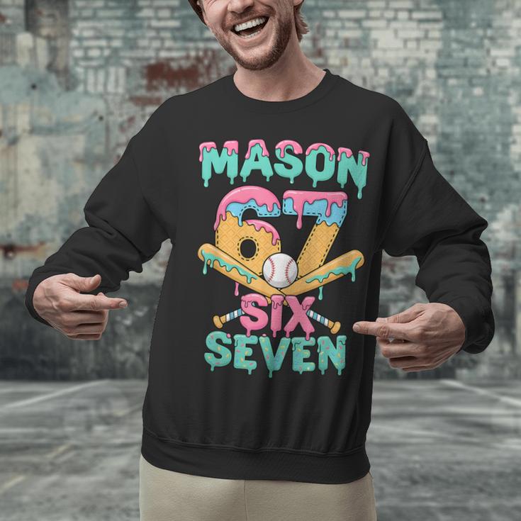 Six Seven Meme Mason Ice Cream Drip Baseball Number 67 Unisex Sweatshirt Six Seven Meme Mason Ice Cream Drip Baseball Number 67 Unisex Sweatshirt
