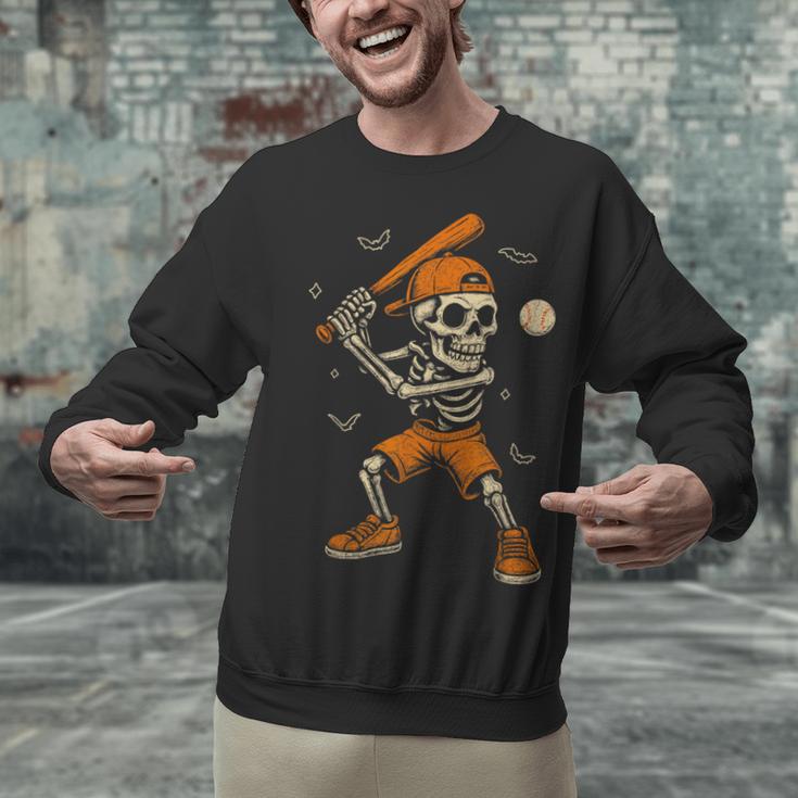 Skeleton Baseball Player Costume Halloween Men Boys Unisex Sweatshirt Skeleton Baseball Player Costume Halloween Men Boys Unisex Sweatshirt