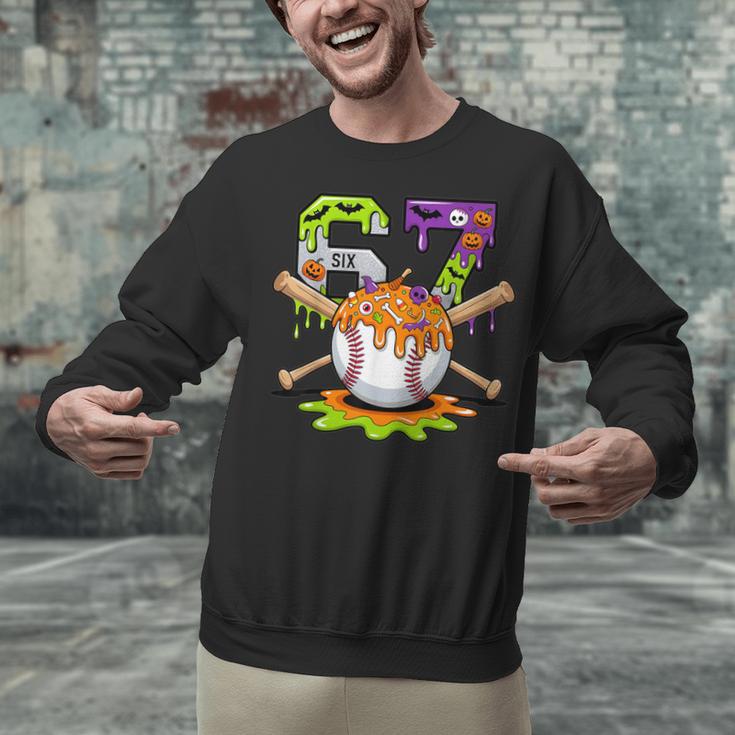 Spooky Halloween Baseball Ice Cream Dripping Six Seven 6 7 Unisex Sweatshirt Spooky Halloween Baseball Ice Cream Dripping Six Seven 6 7 Unisex Sweatshirt