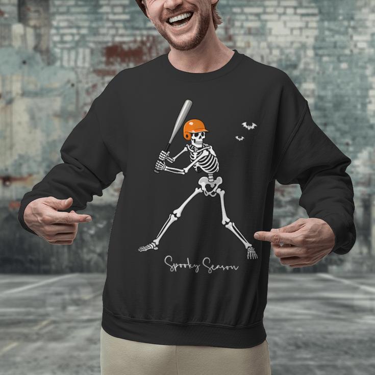 Spooky Season Skeleton Baseball Player Halloween Batter Unisex Sweatshirt Spooky Season Skeleton Baseball Player Halloween Batter Unisex Sweatshirt