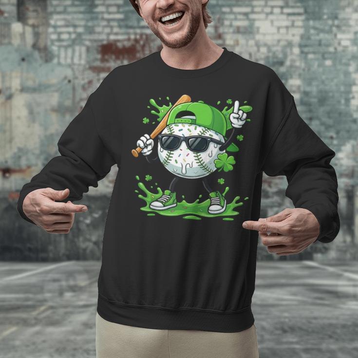 St Patrick Day Baseball Drip Ice Cream Baseball Player Men Unisex Sweatshirt St Patrick Day Baseball Drip Ice Cream Baseball Player Men Unisex Sweatshirt