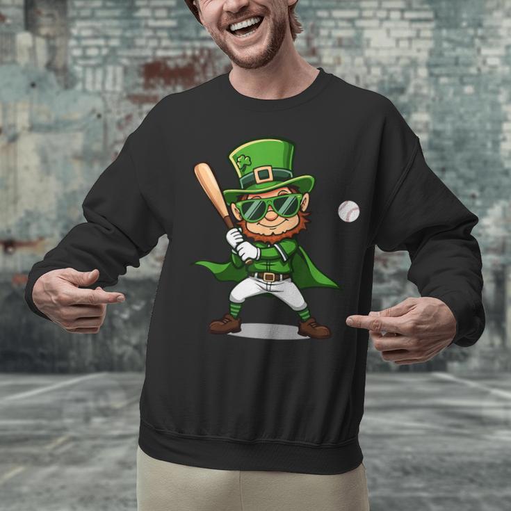 St Patrick’s Day Leprechaun Baseball Irish Graphic Unisex Sweatshirt St Patrick’s Day Leprechaun Baseball Irish Graphic Unisex Sweatshirt