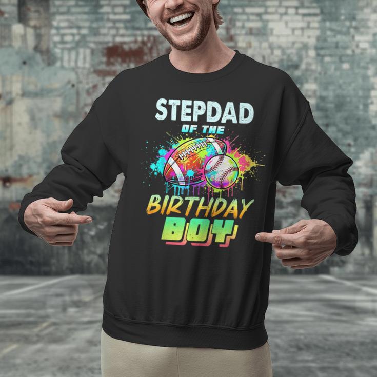Stepdad Of The Birthday Boy Baseball Football Colorful Unisex Sweatshirt Stepdad Of The Birthday Boy Baseball Football Colorful Unisex Sweatshirt