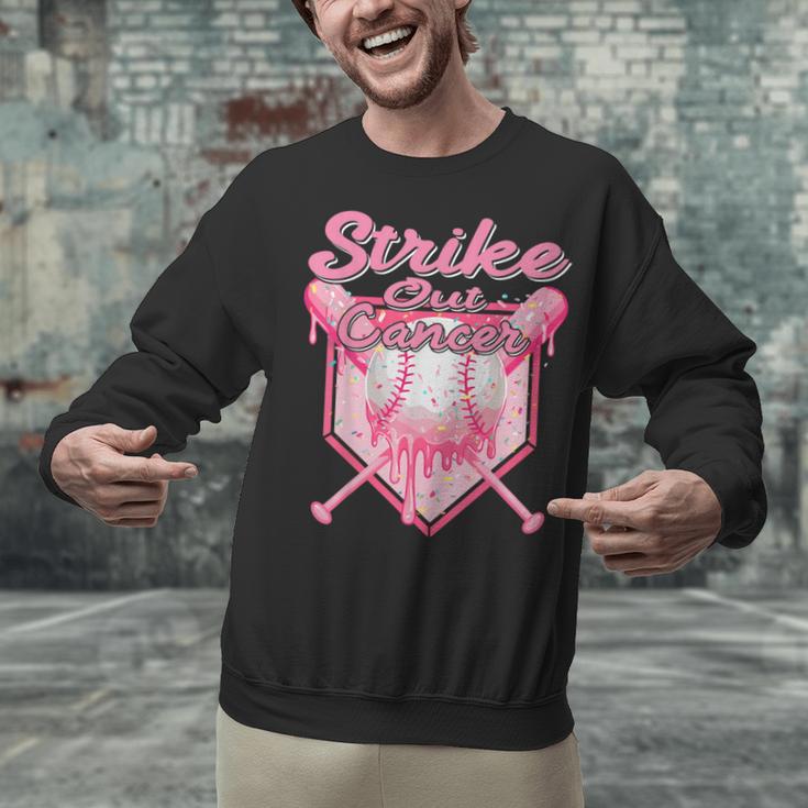Strike Out Breast Cancer Baseball Drip For Boys Youth Unisex Sweatshirt Strike Out Breast Cancer Baseball Drip For Boys Youth Unisex Sweatshirt