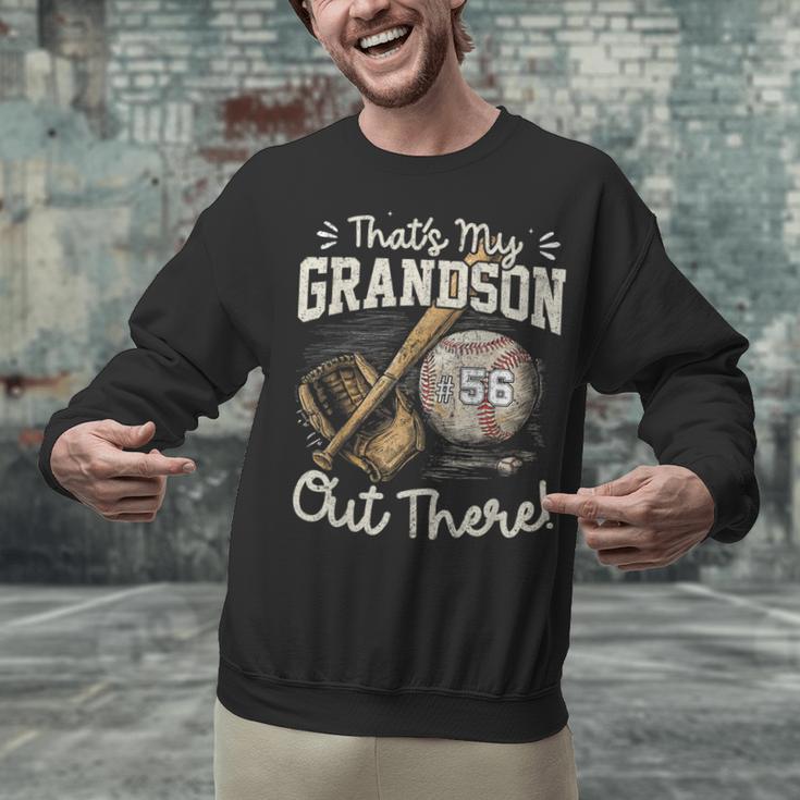 That's My Grandson Out There Jersey Number 56 Baseball Unisex Sweatshirt