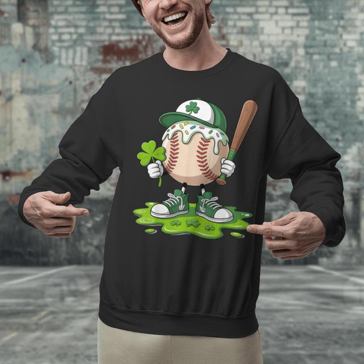 Toddler Baseball Drip Ice Cream Boys Kids St Patricks Day Unisex Sweatshirt Toddler Baseball Drip Ice Cream Boys Kids St Patricks Day Unisex Sweatshirt