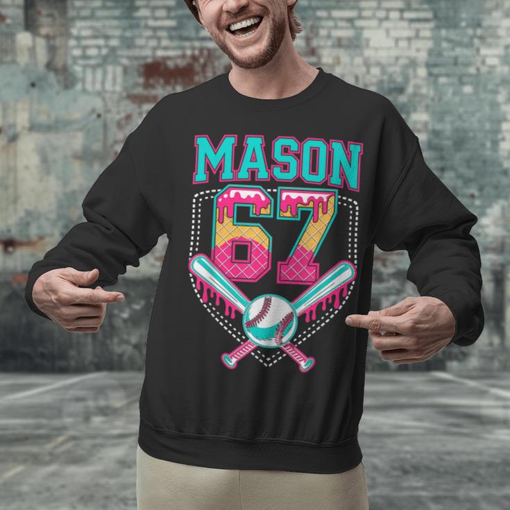 Trendy Mason 67 Mem Ice Cream Drip Baseball Birthday Costume Unisex Sweatshirt Trendy Mason 67 Mem Ice Cream Drip Baseball Birthday Costume Unisex Sweatshirt
