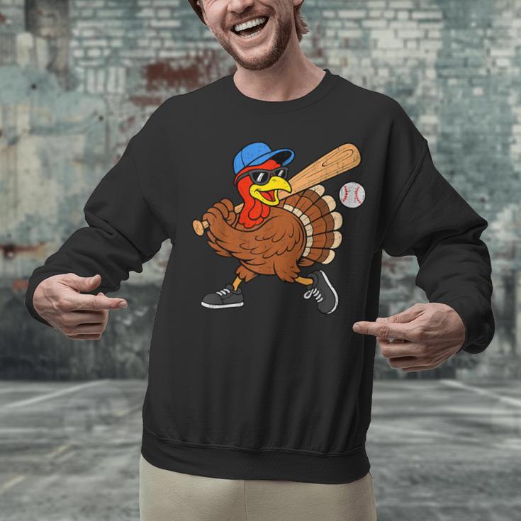 Turkey Baseball Thanksgiving Sports Humor Men Boy Kids Unisex Sweatshirt Turkey Baseball Thanksgiving Sports Humor Men Boy Kids Unisex Sweatshirt