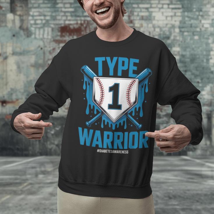 Type 1 Warrior Diabetes Awareness Baseball Enthusiasts Unisex Sweatshirt Type 1 Warrior Diabetes Awareness Baseball Enthusiasts Unisex Sweatshirt