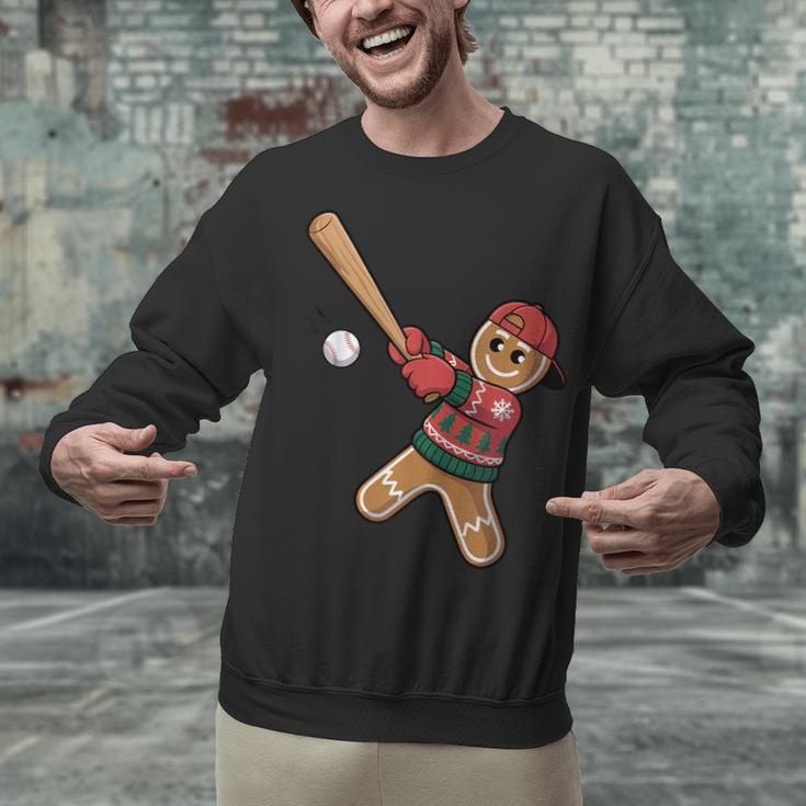 Ugly Christmas Sweater Gingerbread Baseball Toddler Kids Unisex Sweatshirt