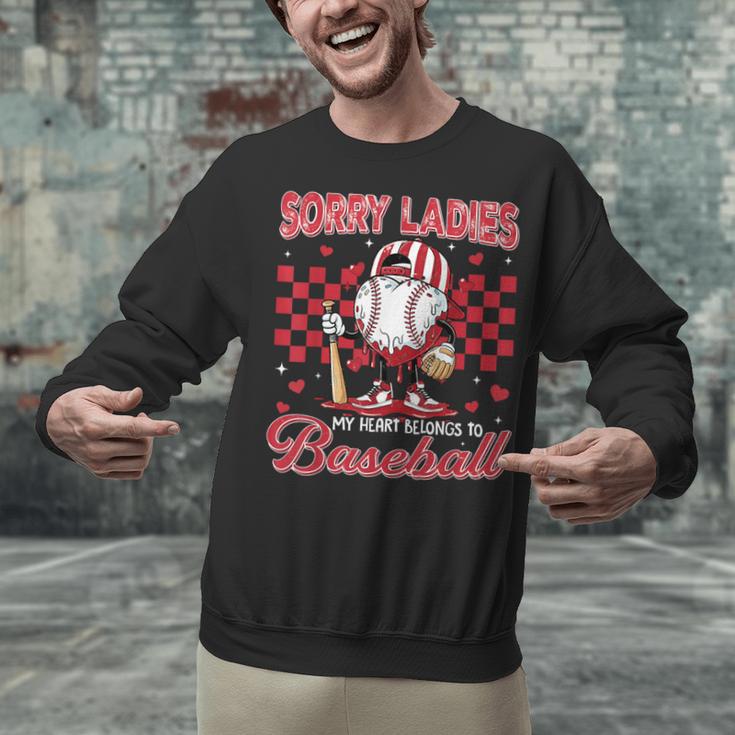 Valentine My Heart Belongs Baseball Lover Boy Men Unisex Sweatshirt Valentine My Heart Belongs Baseball Lover Boy Men Unisex Sweatshirt