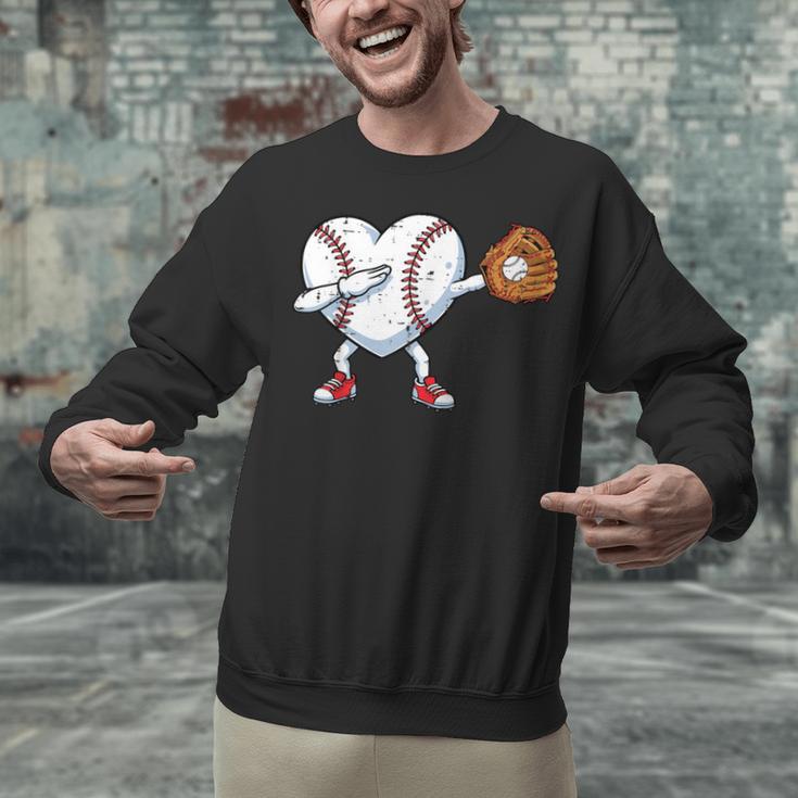 Valentines Day Baseball Ball Heart Dab Boys Kids Men Unisex Sweatshirt Valentines Day Baseball Ball Heart Dab Boys Kids Men Unisex Sweatshirt