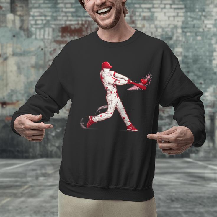 Valentines Day Baseball Batter Silhouette Heart For Men Boys Unisex Sweatshirt Valentines Day Baseball Batter Silhouette Heart For Men Boys Unisex Sweatshirt
