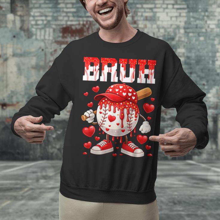 Valentines Day Baseball Drip Boys Bruh Ice Cream Toddler Kid Unisex Sweatshirt Valentines Day Baseball Drip Boys Bruh Ice Cream Toddler Kid Unisex Sweatshirt