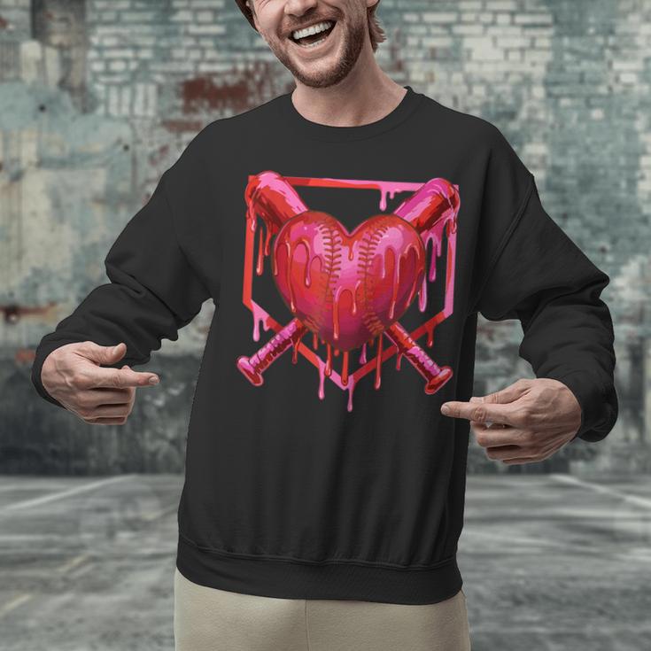 Valentines Day Baseball Red Heart Dab Boys Girls Kids Unisex Sweatshirt Valentines Day Baseball Red Heart Dab Boys Girls Kids Unisex Sweatshirt