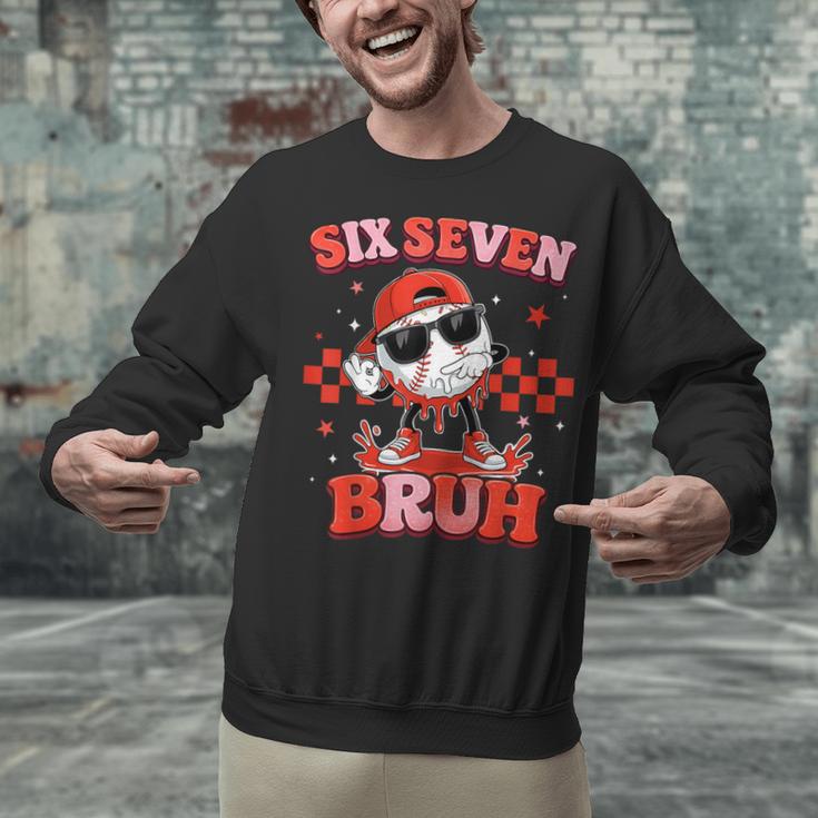 Valentines Day Baseball Six Seven 67 Meme Heart Baseball Dab Unisex Sweatshirt Valentines Day Baseball Six Seven 67 Meme Heart Baseball Dab Unisex Sweatshirt