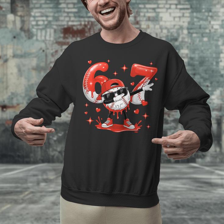 Valentines Day Six Seven Baseball 6 7 Meme Dab Heart Boys Unisex Sweatshirt Valentines Day Six Seven Baseball 6 7 Meme Dab Heart Boys Unisex Sweatshirt