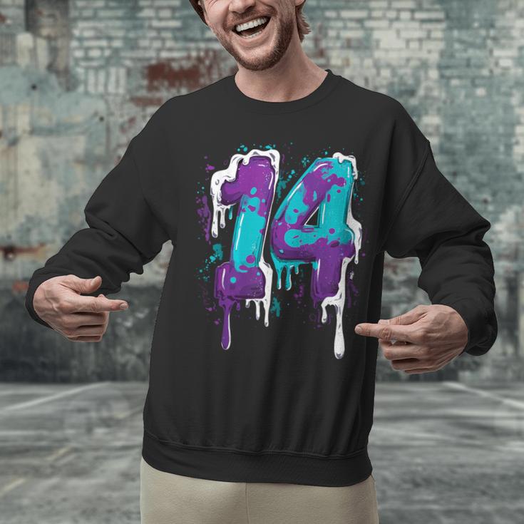 Vintage Baseball 14 Number Unisex Sweatshirt