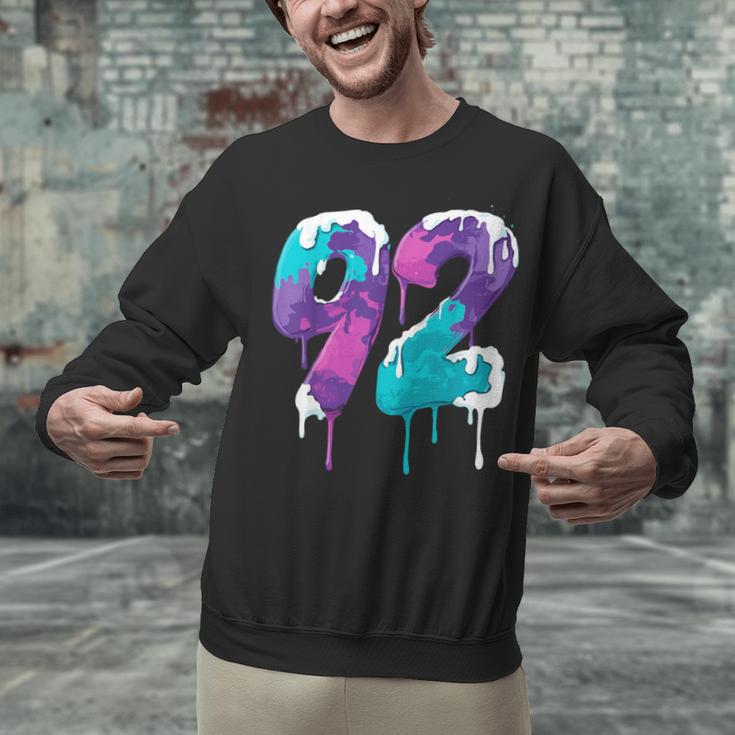 Vintage Baseball 92 Number Unisex Sweatshirt
