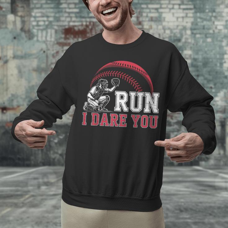 Vintage Humor Baseball Apparel Run I Dare You Unisex Sweatshirt Vintage Humor Baseball Apparel Run I Dare You Unisex Sweatshirt