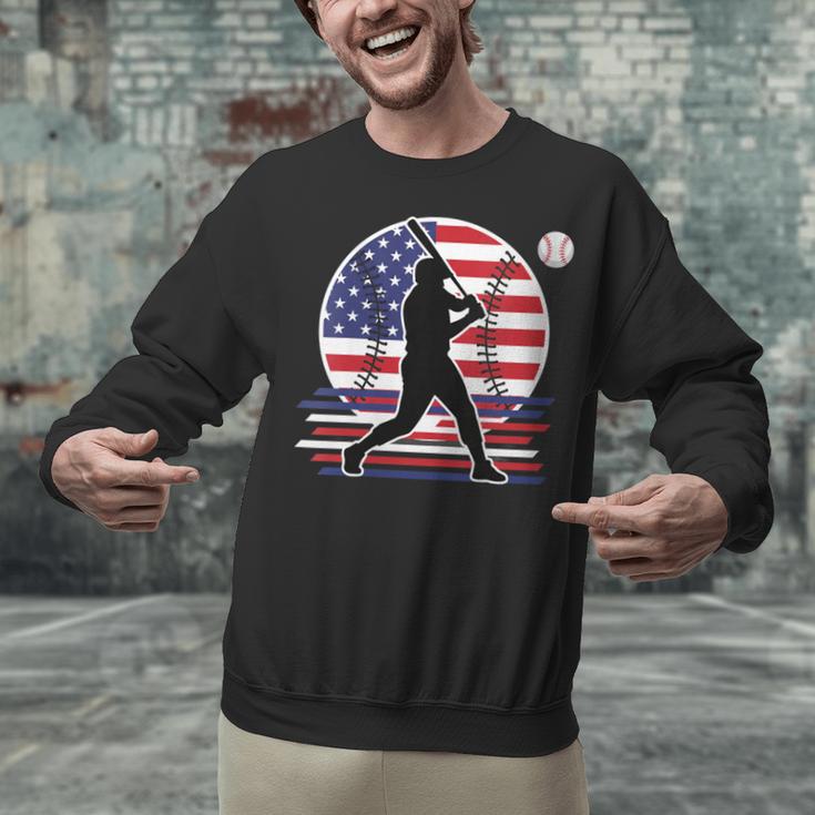 Women's Batter Patriotic American Flag Baseball Silks Unisex Sweatshirt Women's Batter Patriotic American Flag Baseball Silks Unisex Sweatshirt