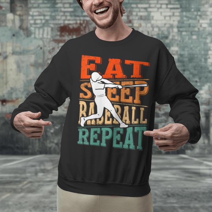 Women's Eat Sleep Baseball Repeat Vintage Player Sport Lover Retro Unisex Sweatshirt Women's Eat Sleep Baseball Repeat Vintage Player Sport Lover Retro Unisex Sweatshirt