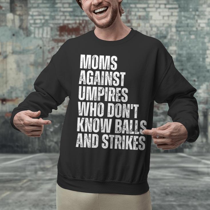 Women's Moms Against Umpires Parents Mom Baseball Sarcastic Unisex Sweatshirt