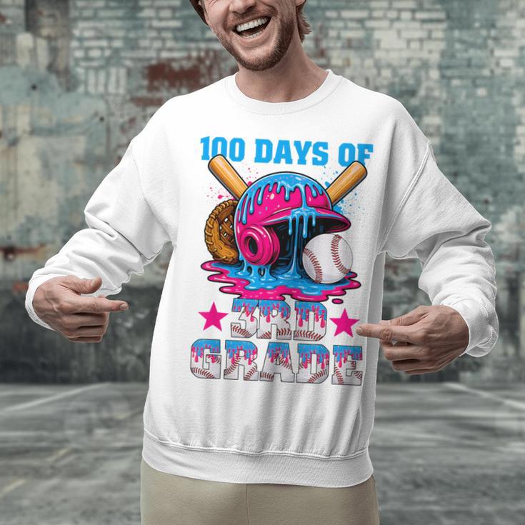 100 Days Of 3rd Grade Baseball 100th Day Of School Boys Kids Unisex Sweatshirt