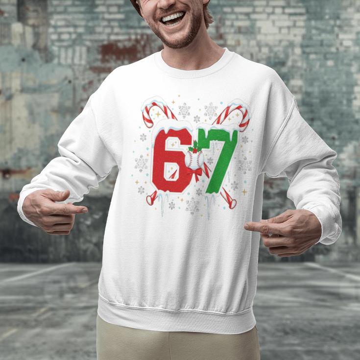 67 Baseball Christmas Candy Cane Snowflake Holiday Sports Unisex Sweatshirt 67 Baseball Christmas Candy Cane Snowflake Holiday Sports Unisex Sweatshirt