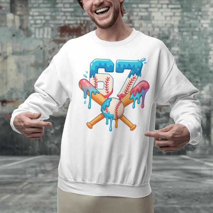 67 Baseball Life Style 101 Apparel Youth Drip Baseball Boys Unisex Sweatshirt