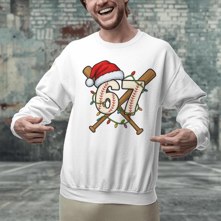 67 Baseball Xmas Lights Santa Hat Holiday Unisex Sweatshirt 67 Baseball Xmas Lights Santa Hat Holiday Unisex Sweatshirt