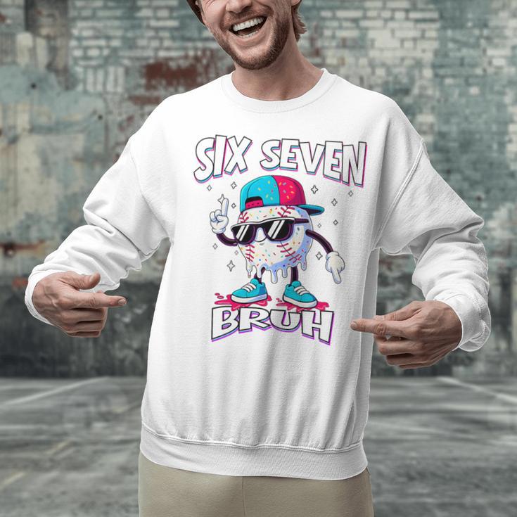 67 Meme Six Seven Baseball Ice Cream Drip Girls Boys Premium Tri-Blend Unisex Sweatshirt