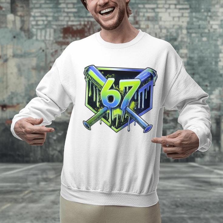 Awesome 67 Baseball Drip Effect Baseball 6-7 Meme Graphic Premium Tri-Blend Unisex Sweatshirt Awesome 67 Baseball Drip Effect Baseball 6-7 Meme Graphic Premium Tri-Blend Unisex Sweatshirt