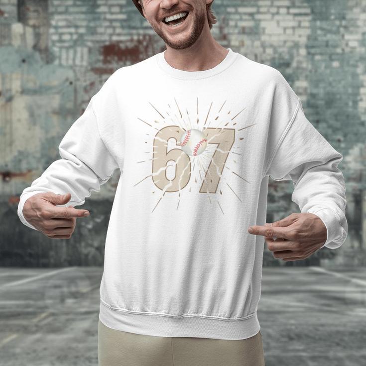 Baseball 67 Six Seven Meme Number Unisex Sweatshirt