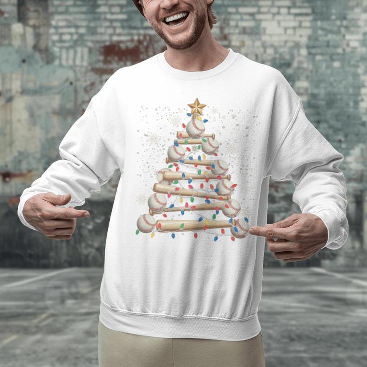 Baseball Christmas Tree Light Xmas Tees Boys Kids Men Unisex Sweatshirt Baseball Christmas Tree Light Xmas Tees Boys Kids Men Unisex Sweatshirt