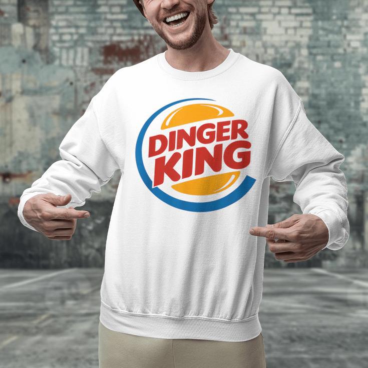 Baseball Dinger King Logo For Home Run Players And Fan Unisex Sweatshirt