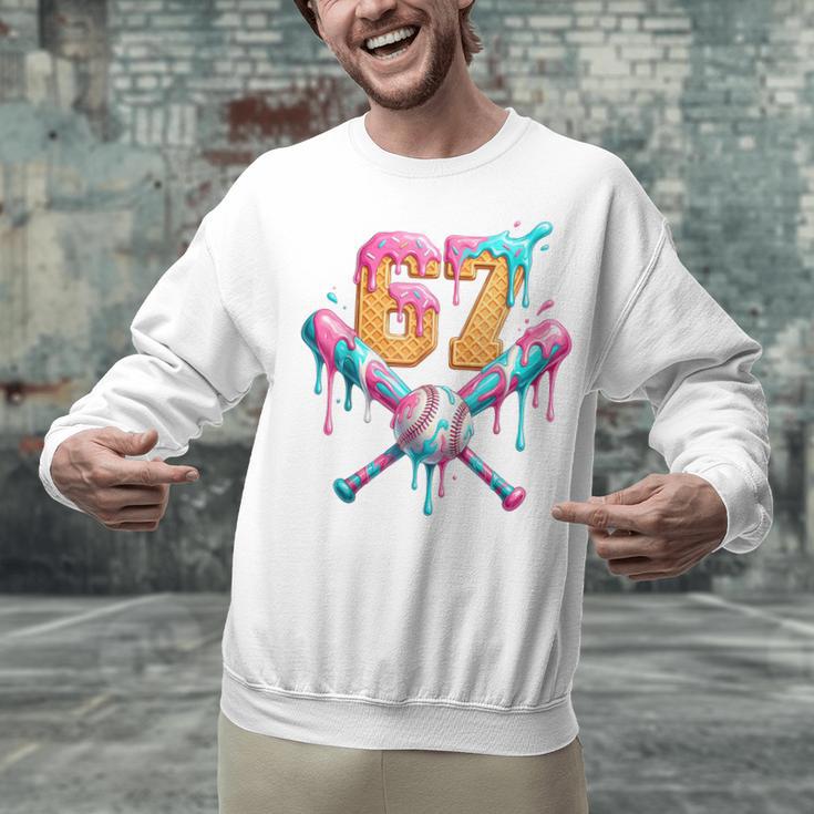 Baseball Drip 67 Six Seven Number 67 Player 67th Birthday Unisex Sweatshirt