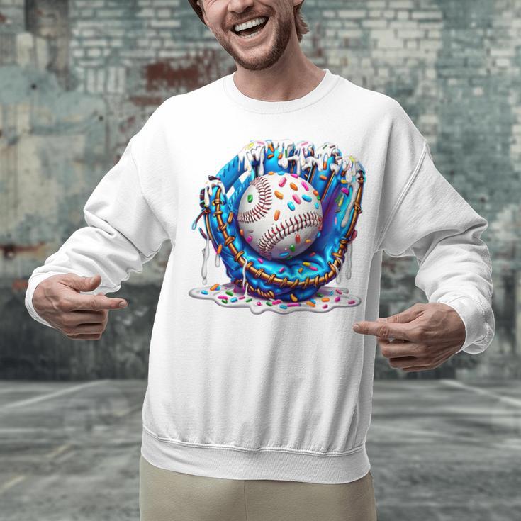 Baseball Drip For Boys Ice Cream Drip Youth Baseball Boys Premium Tri-Blend Unisex Sweatshirt