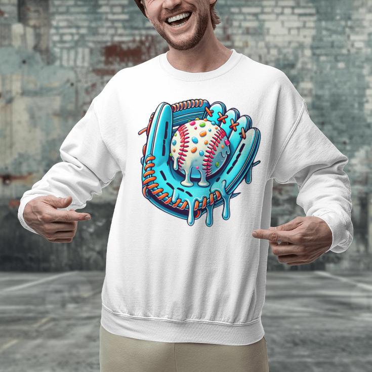 Baseball Drip Ice Cream Sprinkles Baseball Player Premium Tri-Blend Unisex Sweatshirt