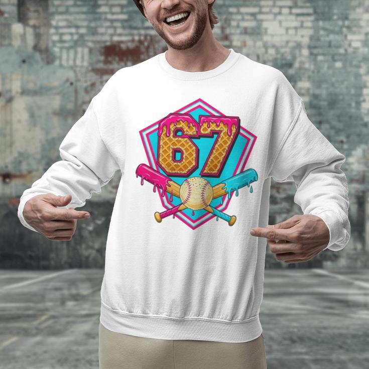 Baseball Drip Jersey Number 67 For Players & 67th Birthday Premium Tri-Blend Unisex Sweatshirt Baseball Drip Jersey Number 67 For Players & 67th Birthday Premium Tri-Blend Unisex Sweatshirt