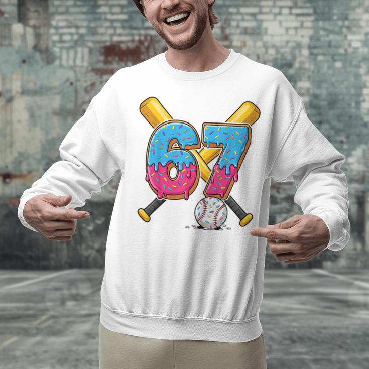 Baseball Drip Number 67 Player 67th Birthday Meme Gen Alpha Unisex Sweatshirt