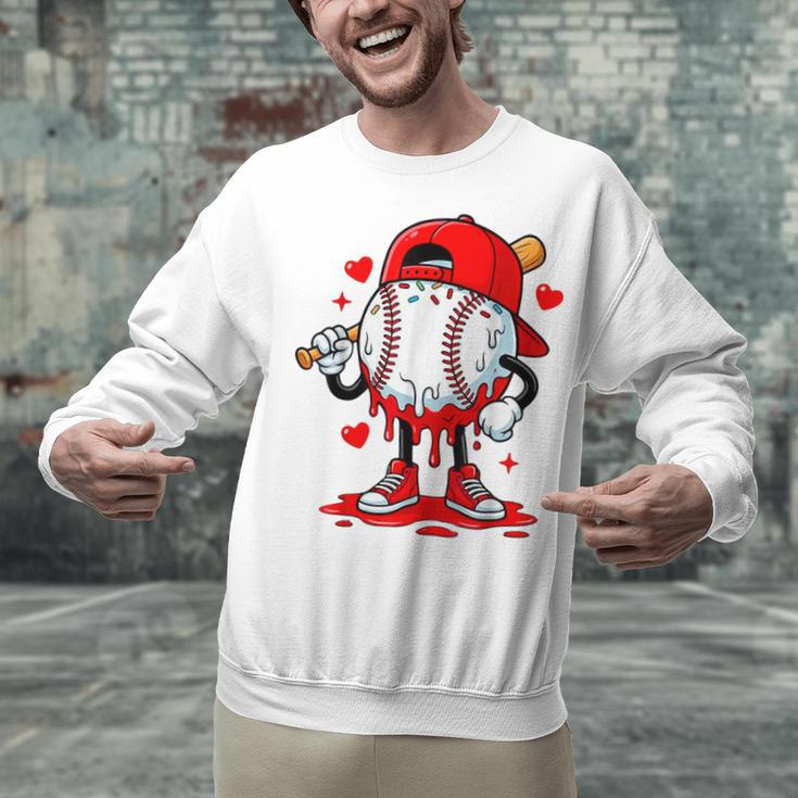 Baseball Drip Valentines Unisex Sweatshirt