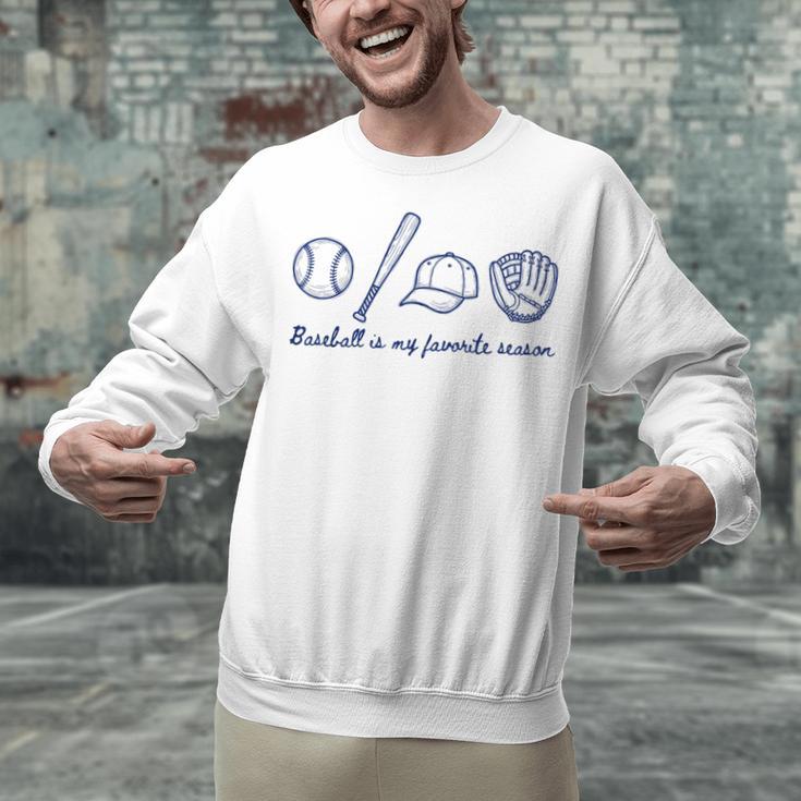 Baseball Is My Favorite Season Sports Minimalist Line Art Unisex Sweatshirt Baseball Is My Favorite Season Sports Minimalist Line Art Unisex Sweatshirt