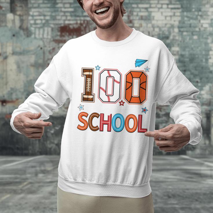 Baseball Football Basketball I Survived 100 Days Of School Unisex Sweatshirt Baseball Football Basketball I Survived 100 Days Of School Unisex Sweatshirt