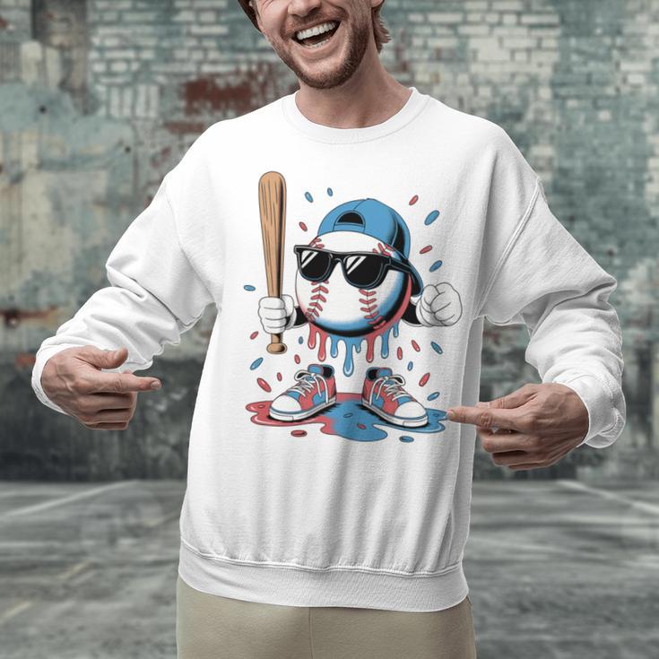 Baseball Lifestyle Apparel Youth Baseball Ice Cream Drip Unisex Sweatshirt