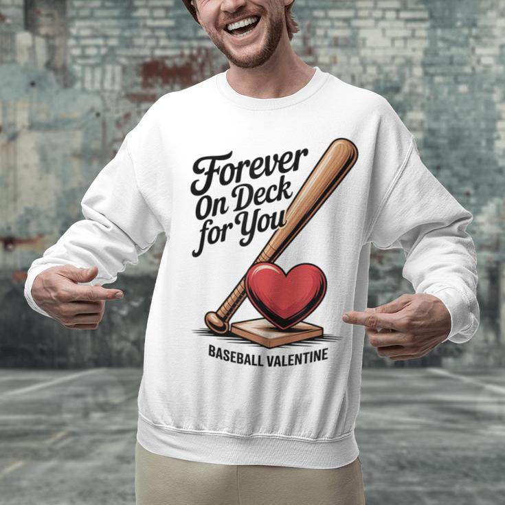 Baseball Valentine Forever On Deck For You Tee Unisex Sweatshirt