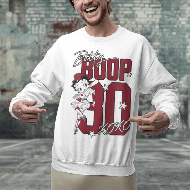 Betty Boop Baseball Logo Jersey With Stars Cute Cartoon Unisex Sweatshirt Betty Boop Baseball Logo Jersey With Stars Cute Cartoon Unisex Sweatshirt