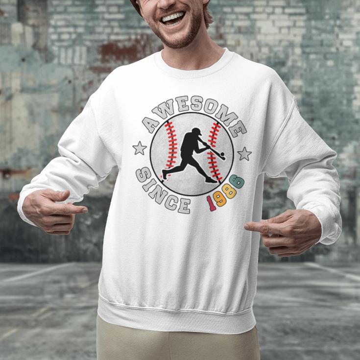 Birthday Baseball Lover 40 Years Old Awesome Since 1986 Premium Tri-Blend Unisex Sweatshirt Birthday Baseball Lover 40 Years Old Awesome Since 1986 Premium Tri-Blend Unisex Sweatshirt