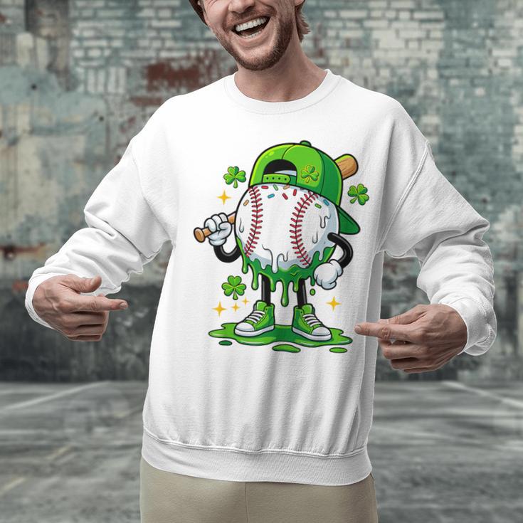 Boys St Patrick’s Day Baseball Drip Ice Cream Apparel Youth Unisex Sweatshirt